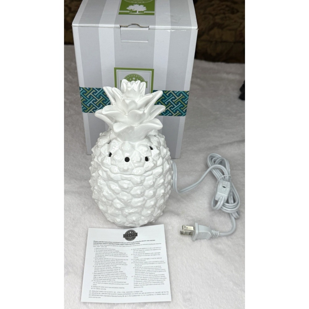 Scentsy Southern Hospitality Full Size White Pineapple Tropical Wax Warmer New